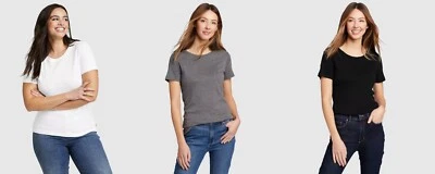Camiseta Eddie Bauer Mujer Favorita Manga Corta Cuello Redondo Talla L, ELIGE TU COLOR Foto 1 de 4