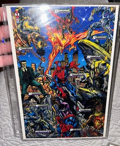 2 Masterprints di Mark Bagley Enemies II & V 1994 Fleer 6,5" X 10" - Foto 1 di 1