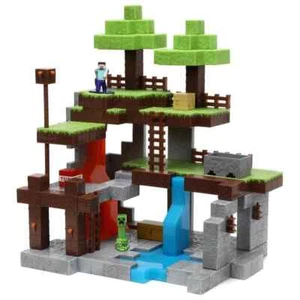 Minecraft Nano Metalfigs Overworld Playset & 2 Metal Figures New Kids Toy Age 5+ - Picture 1 of 5