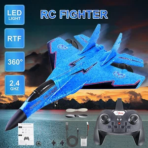 LED RC Flugzeug 2.4GHz Ferngesteuertes Flugzeug Spielzeug für Kinder Erwachsene - Bild 1 von 12