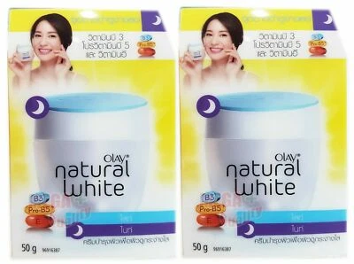 2 x OLAY NATURAL WHITE ALL IN ONE FAIRNESS NIGHT CREAM PLUS SPOT REMOVER 50 ml. - Image 1 of 4