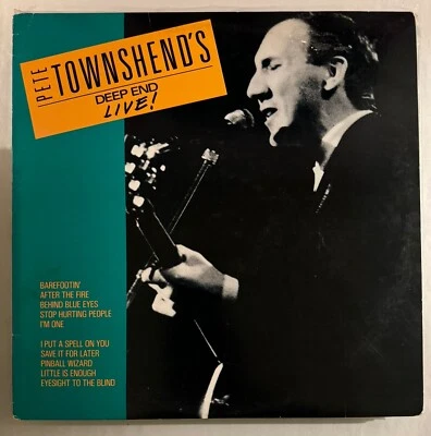 PETE TOWNSHEND - DEEP END LIVE! - VINYL LP BLACK 1986 EEL PIE - VG+ - A14 Foto 1 de 2