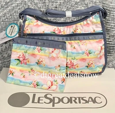 Bolso de Hombro Hobo Clásico LeSportsac Exclusivo Plumeria Acuarela 7520 K879 P1 Foto 1 de 4