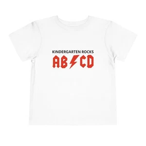 Kindergarten Rocks Toddler Tee, Kids Birthday Gift, Preschool T-Shirt, Back to - Picture 1 of 13