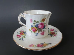 Hammersley Fine Bone China Kaffee-/Teetasse & Untertasse England rosa Rosen - Bild 1 von 11