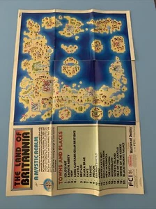 Ultima Warriors of Destiny NES Nintendo **Póster Britannia Mapa Solo** BONITO RARO - Imagen 1 de 8