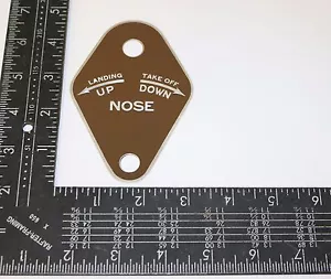 Original Reconditioned Brown Trim Placard, Aeronca Prewar and L Birds, PN 1-580 - Foto 1 di 3