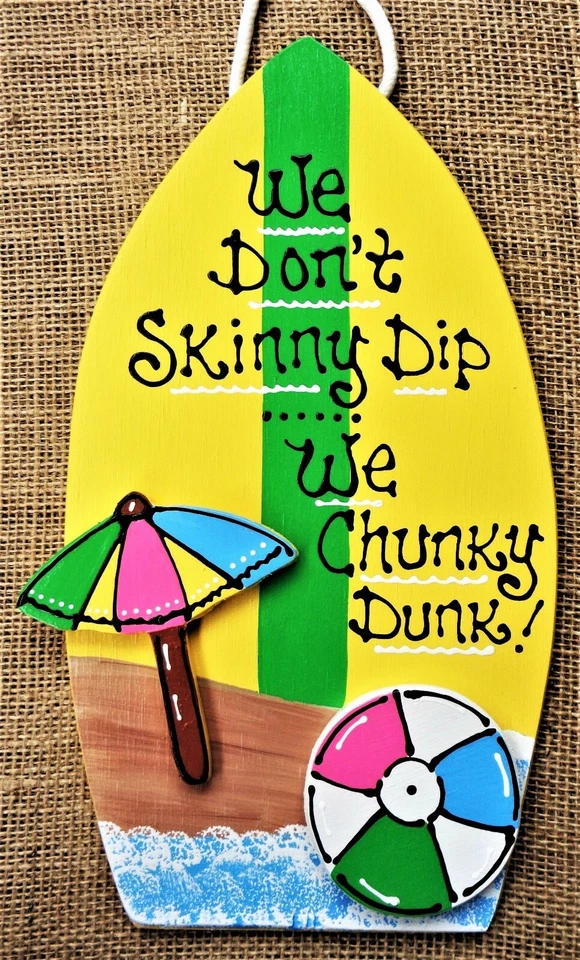 Tabla de surf SKINNY DIP CHUNKY Dunk SIGNO DE PISCINA cubierta Tiki bañera de hidromasaje patio placa de pared Foto 1 de 1