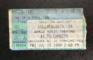 1994 Lollapalooza World Music Theatre Concert Ticket Stub Beastie Boys Pumpkins - Picture 1 of 2