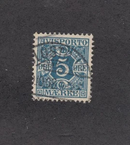 DENMARK: 1907-15 5Öre Blue Newspaper Stamp SG N132 (2011, £10.50), fine used. - Picture 1 of 1