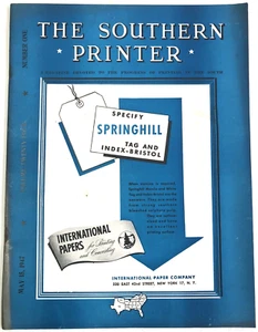 5/15/1947 THE SOUTHERN PRINTER MAGAZINE DEVOTED TO PROGRESS OF PRINTING IN SOUTH - Imagen 1 de 2