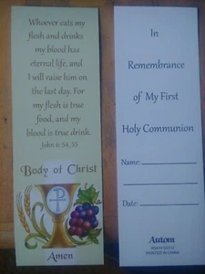 50 In Erinnerung an Meine Erstkommunion Lesezeichen Katholisch Ordens - Bild 1 von 2