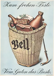 Werbung Plakat 1949! Neue Sachlichkeit NIKLAUS STOECKLIN - BELL 32,5x23cm - Bild 1 von 4