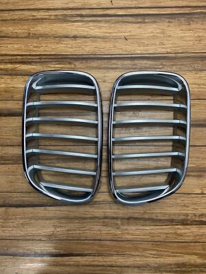 BMW X3 F25 2009-2017 parrilla delantera derecha izquierda plateada 7210726 7210725 *nota* OEM Foto 1 de 4