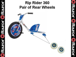 Razor Rip Rider Rear Wheels - 2 pack "BLUE HUBS" W/WRENCH - Picture 1 of 2