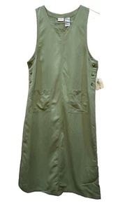 VINTAGE 80’ 90’s WHITE STAG MINT GREEN COTTAGECORE COUNTRY MODEST DRESS, SZ LARG - Picture 1 of 10
