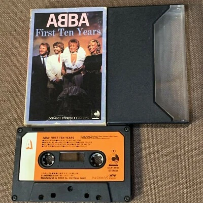 ABBA First Ten Years JAPAN CASSETTE TAPE-ONLY DCP-4501 w/ SLIP CASE, No INSERT - Image 1 of 4