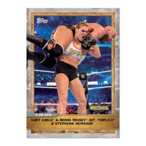 2020 TOPPS COUNTDOWN TO WRESTLEMANIA #18 RONDA ROUSEY 4/8/2018 - Picture 1 of 2