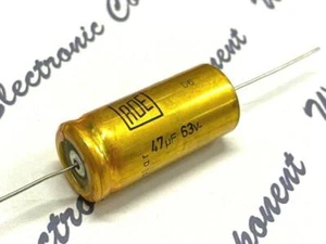 1pcs - ROE EGT 47uF 63V Bipolar Axail Capacitor - For Audio BP Germany - Picture 1 of 3
