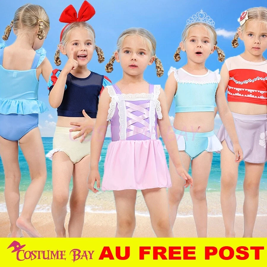 Niños Niñas Princesa Suite de Natación Ropa de Playa Bikini Conjunto Traje de Baño Disfraz Frozen Foto 1 de 1