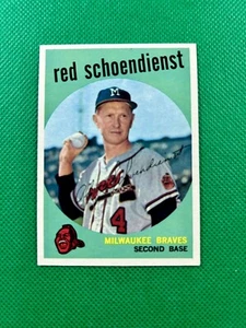 1959 Topps #480 Red Schoendienst Milwaukee Braves High-end NM+ B59#480A2 - Picture 1 of 2