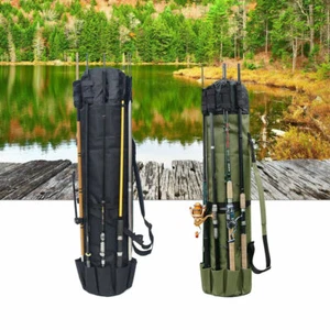 Outdoor Carrier Holder Fishing Pole Storage Fishing Rod Reel Bag Case for 5 Rods - Picture 1 of 7