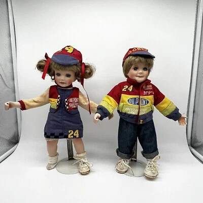 Muñecas Jeff Gordon Nascar 1998 Chris #0616 y Katie #1896 recuerdos de carreras Foto 1 de 4