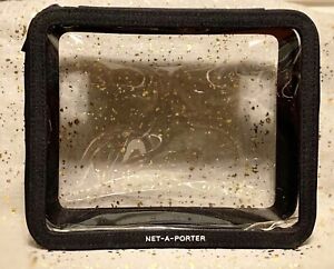 NET-A-PORTER Clear Vanity/Cosmetic Case~Travel Makeup Bag/Pouch w/Zipper~NEW~