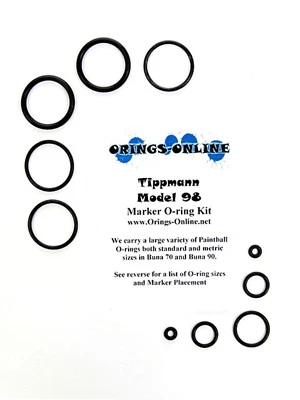 ORINGS-ONLINE Tippmann Model 98 Paintball Marker O-ring Oring Kit x 4 rebuilds / kits