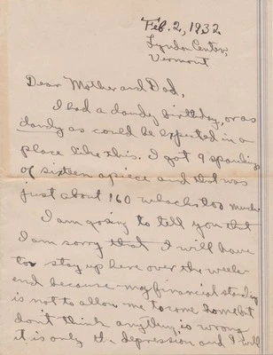 Lyndon Institute student in Vermont describes Great Depression effect on him - Image 1 of 2