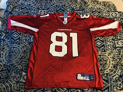 Anquan Boldin Mens Medium Arizona Cardinals Red NFL Reebok On Field Jersey Cover