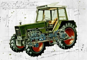 Stampa poster artistico Fendt Farmer 310 LSA Turbomatik trattore ritaglio - Foto 1 di 1