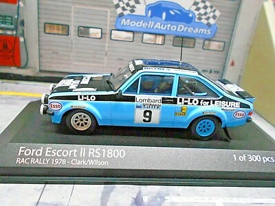FORD Escort MKII RS1800 2.0 Rallye RAC GB #9 Clark Li-Lo Esso Minichamps 1:43 - Bild 1 von 3