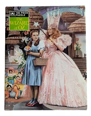 Golden Wizard of Oz Jigsaw Puzzle 100 Piece Glinda & Dorothy Vintage 4609-43 - Image 1 of 4