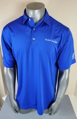 Camisa polo de golf FootJoy FJ para hombre talla XL azul logotipo GVTC  Foto 1 de 4