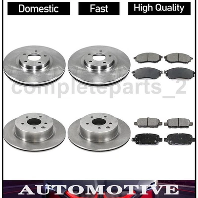 Комплект дисковых тормозных колодок дисковый тормоз ротор подходит для 2005-2008 INFINITI G35 DuraGo 6 шт. - Изображение 1 из 4