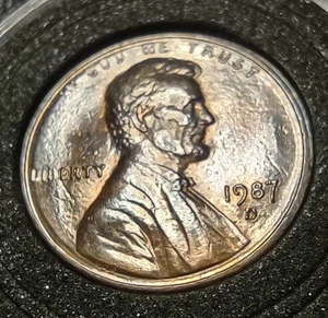 1987 D Lincoln Memorial Cent Broad Struck Off-Center RPM Doubled Rim - Picture 1 of 24