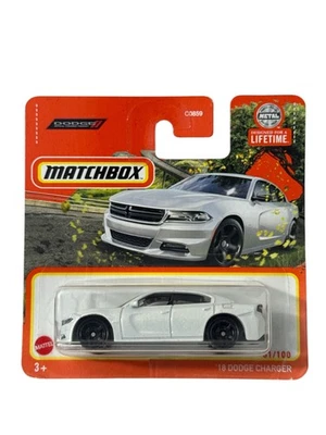 火柴盒 2024 MBX Highway 81/100 '18 道奇充电器 白色 — 第 1/4 张图片