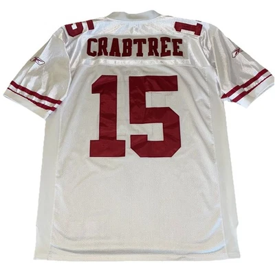 Camiseta Reebok Auténtica NFL San Francisco 49ers Michael Crabtree Hombre’s 52 Blanca Foto 1 de 4
