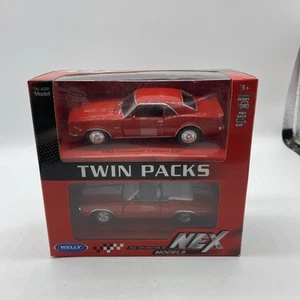 Welly Twin Pack NEX Die Cast 1968 Chevy Camaro Z28 1971 Chevy Chevelle SS 454 3 - Imagen 1 de 6