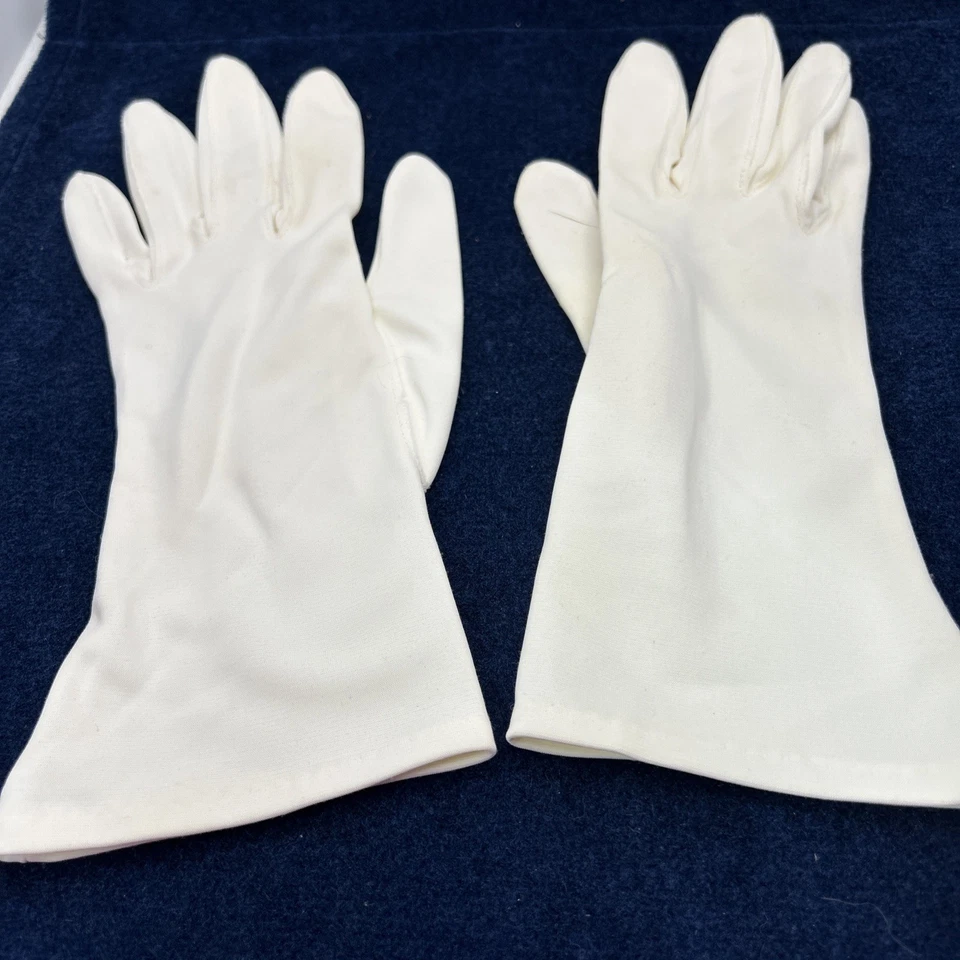 Guantes Para Mujer Vintage Azul Marfil Floral Coqueta Noche Fiesta Formal Eduardianos Foto 1 de 4