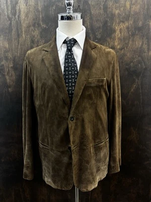 ARMANI COLLEZIONI Made in Italy Butter Soft Snuff Suede Blazer Size 42 R $6500 - Image 1 of 4