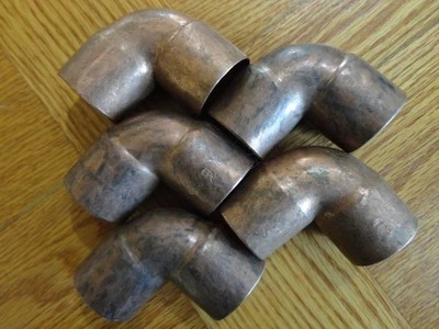 Lot of 5 EPC 1" Copper 90° Degree Elbow Solder Sweat Pipe Fitting 5 Pack - Image 1 of 3