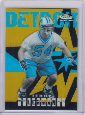 2004 Topps Finest TEDDY LEHMAN Gold Refractor Rookie Card 24/50 #89 Lions - Image 1 of 2