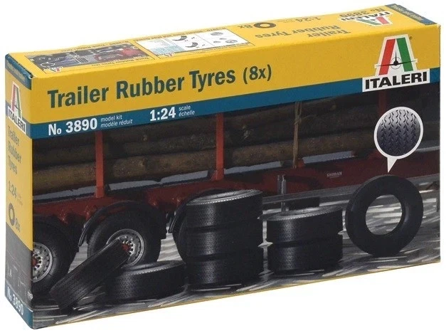 ITALERI 3890 1/24 TRAILER RUBBER TYRES (8X) - Immagine 1 di 1