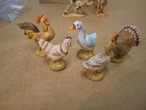VTG Fontanini 80's/90’sDepose Italy Figures Chicken Roster Duck Turkey Goose Hen - Picture 1 of 1