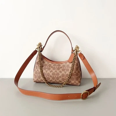 Bolso de hombro CAM26 marrón amarillo Juliet 25 lona exclusiva Foto 1 de 4