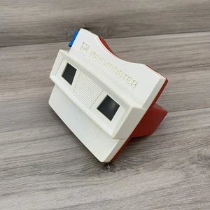 1970s Vintage GAF View Master Red White With Blue Lever Viewfinder Viewer Works - Picture 1 of 8