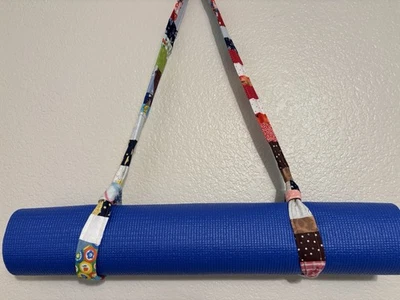 Estera de Yoga Correa Portadora Estera Soporte Correa Ajustable Patrón de Retazos Multicolor  Foto 1 de 4