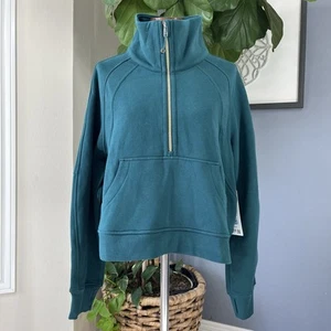 Lululemon Scuba Funnel Neck Half Zip Long Storm Teal XL/XXL NWT Oversized - Picture 1 of 21